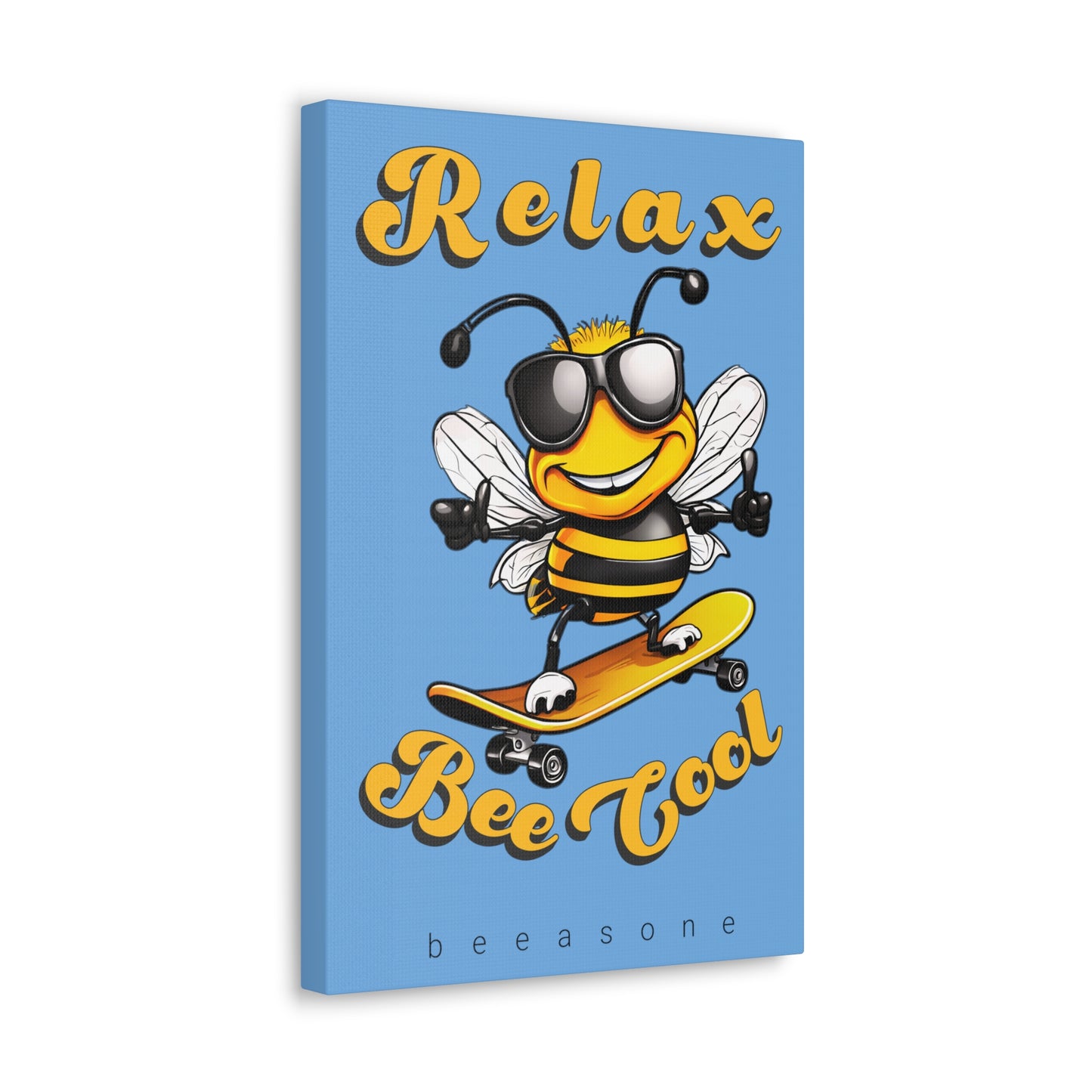 Skateboard beeasone print on canvas with hanging kit - Relax