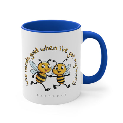 Gold (honey) beeasone coloured Coffee Mug 325ml (Standard 11oz)