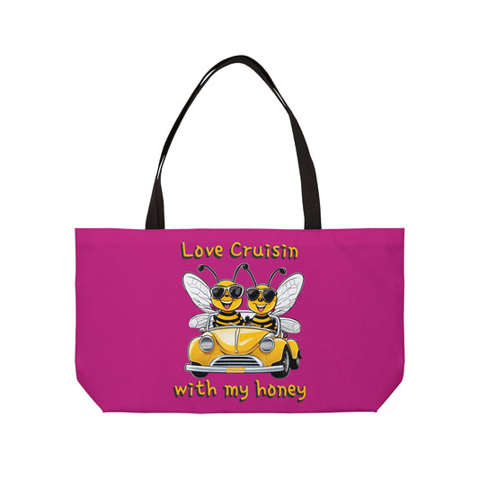 Love cruisin beeasone travel tote bag pink