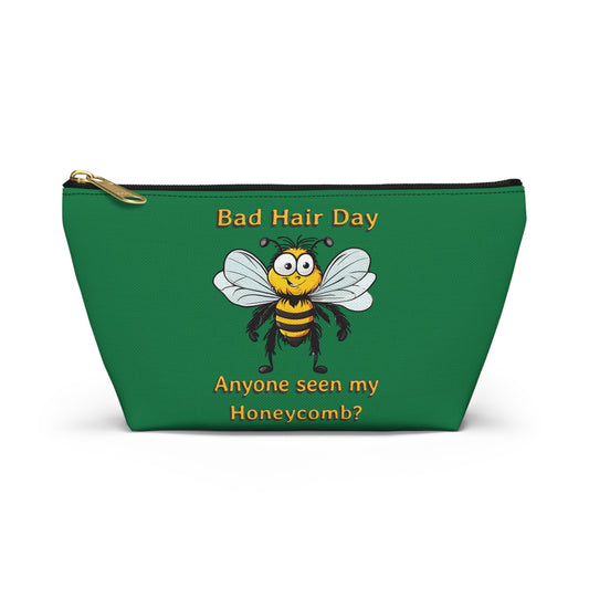 Bad hair day beeasone stylish accessories / cosmetics pouch - dark green Special edition