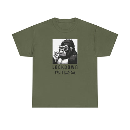 Lockdown Kids Big Gorilla - MF Heavy Cotton available in diff colors and teenage - adult sized tshirt