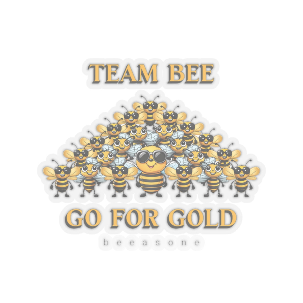 Team bee go for gold beeasone sticker