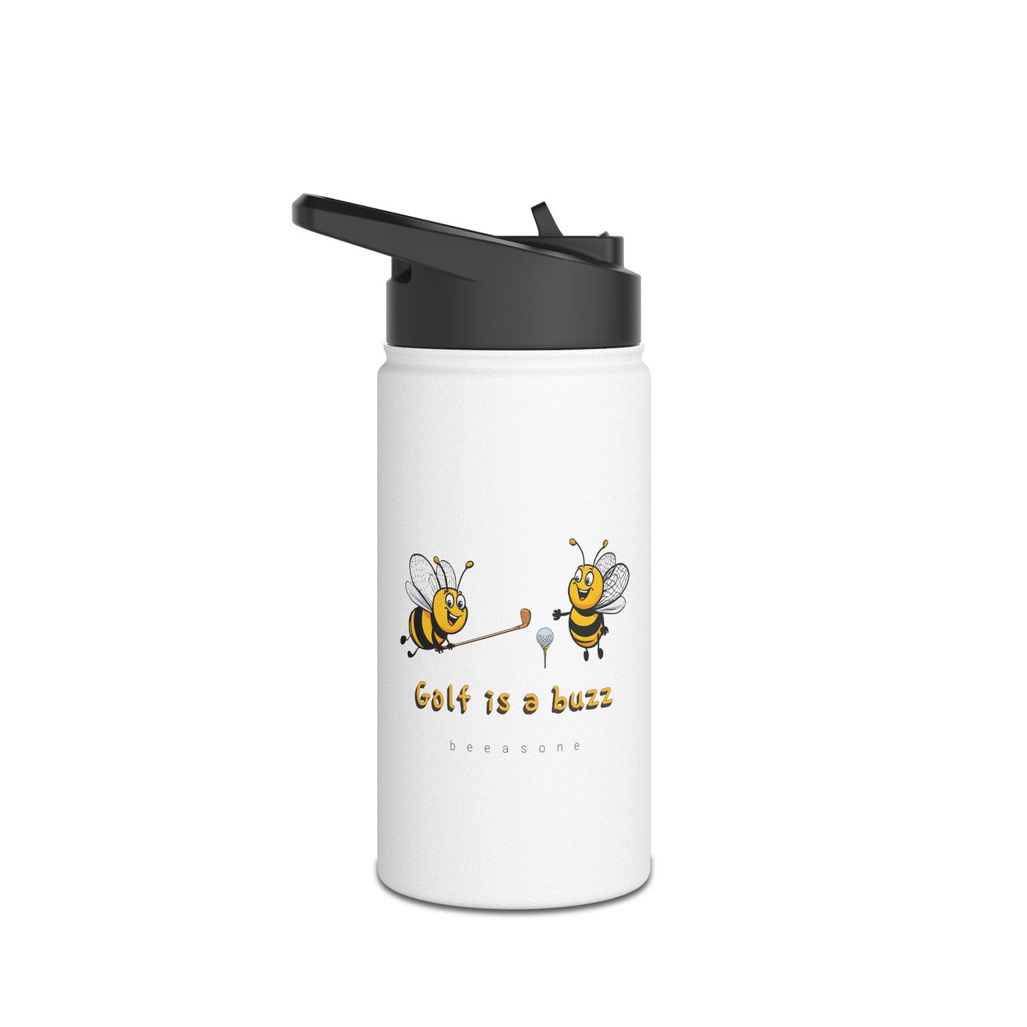 Golf is a buzz beeasone stainless steel body Water Bottle with polypropylene lid BPA free tumbler