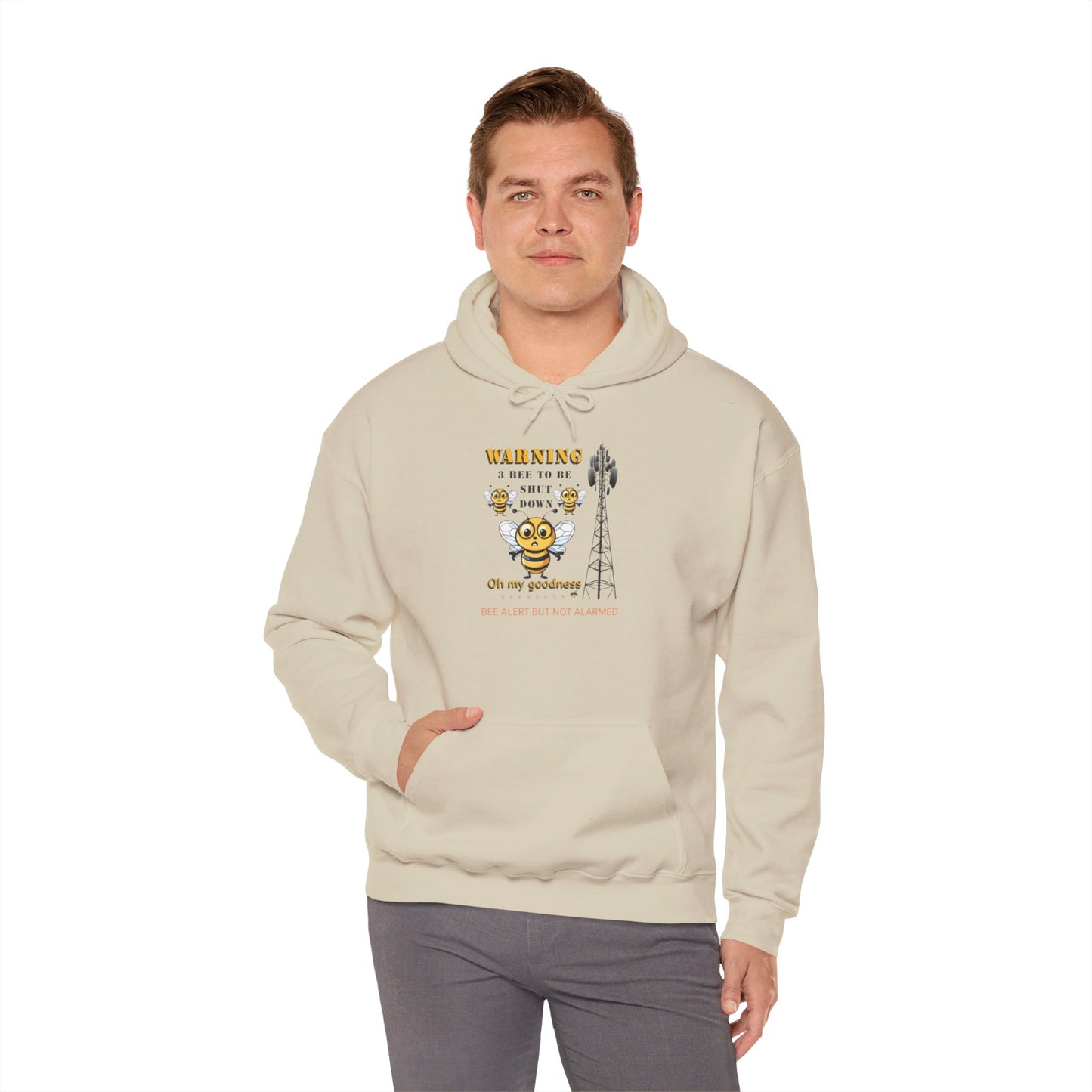 WARNING 3 Bee Network Shutdown beeasone Unisex Heavy Blend™ Hooded Sweatshirt available in diff colors and sizes