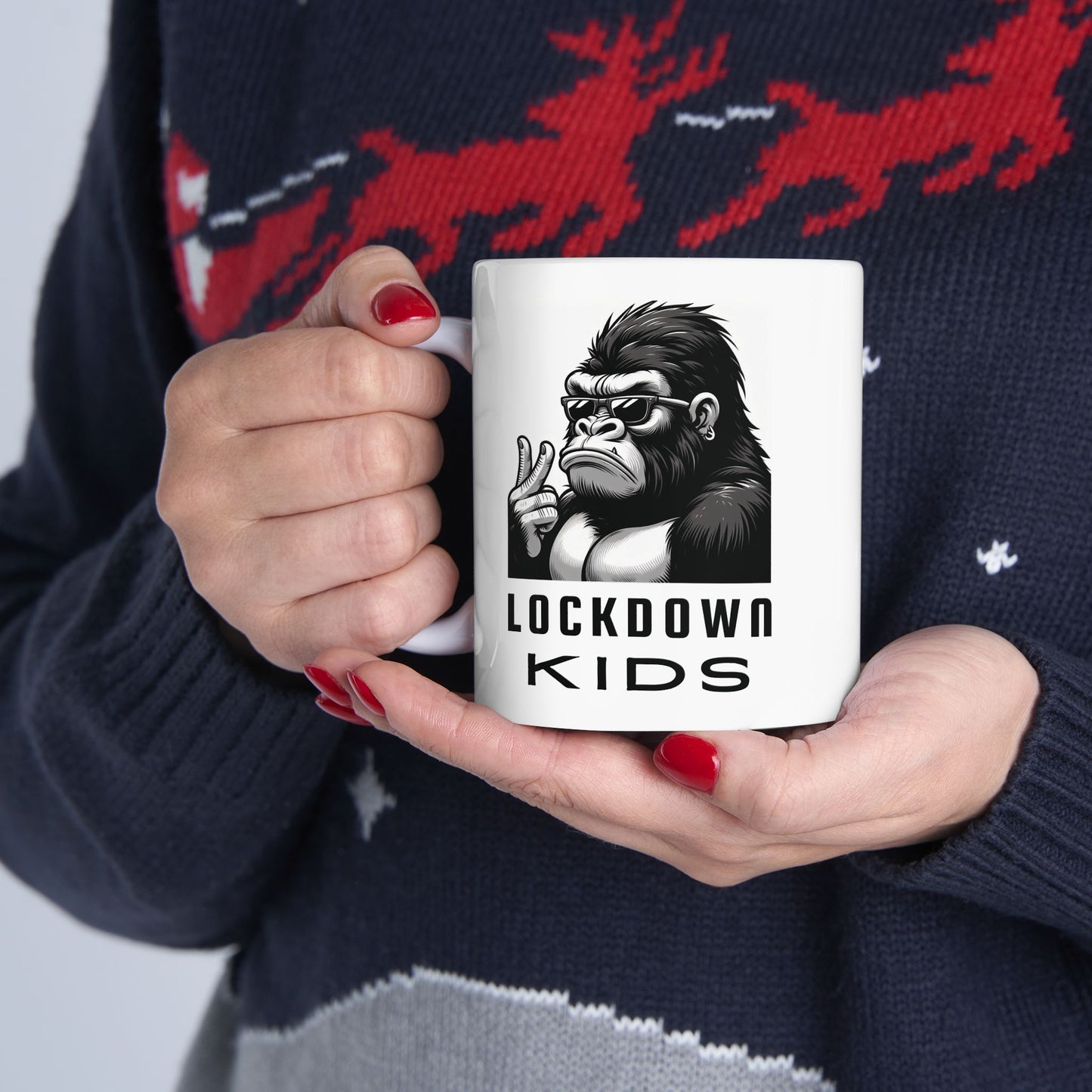 Lockdown Kids Gorilla Double-Sided Coffee Cup