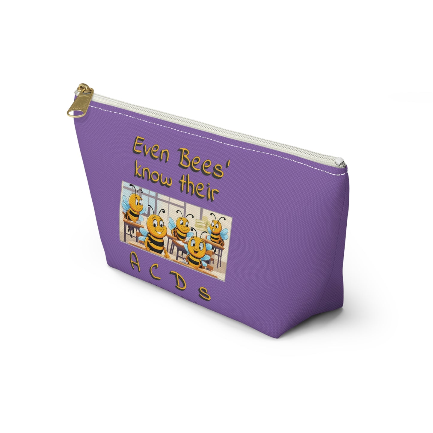 Spelling bee beeasone beeeaautiful accessories / cosmetics pouch - perple. Special spelling bee promotion