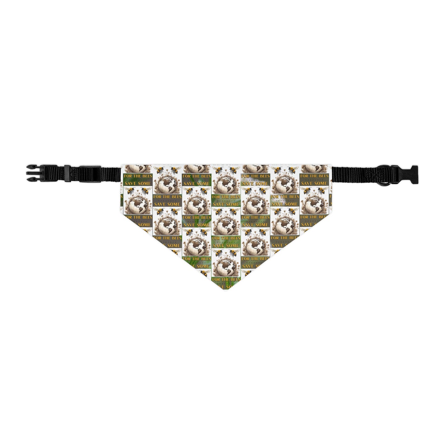 Sophisticated planet loving dog, cat, or ferret pet bandana - includes adjustable buckle up black collar