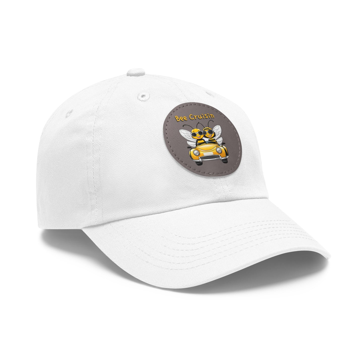 Bee cruisin beeasone Hat with round leather patch