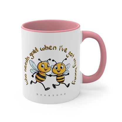 Gold (honey) beeasone coloured Coffee Mug 325ml (Standard 11oz)