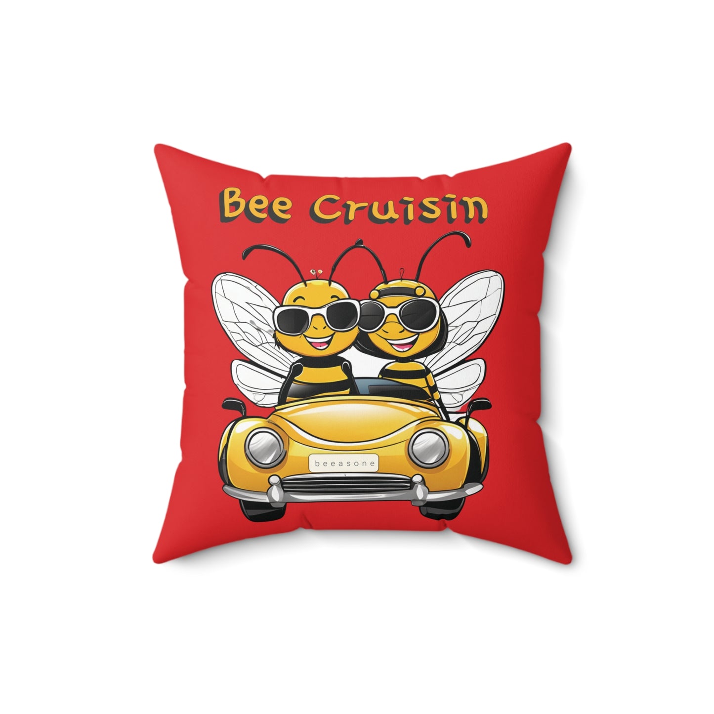 Bee Cruisin beeasonesquare cushion / pillow