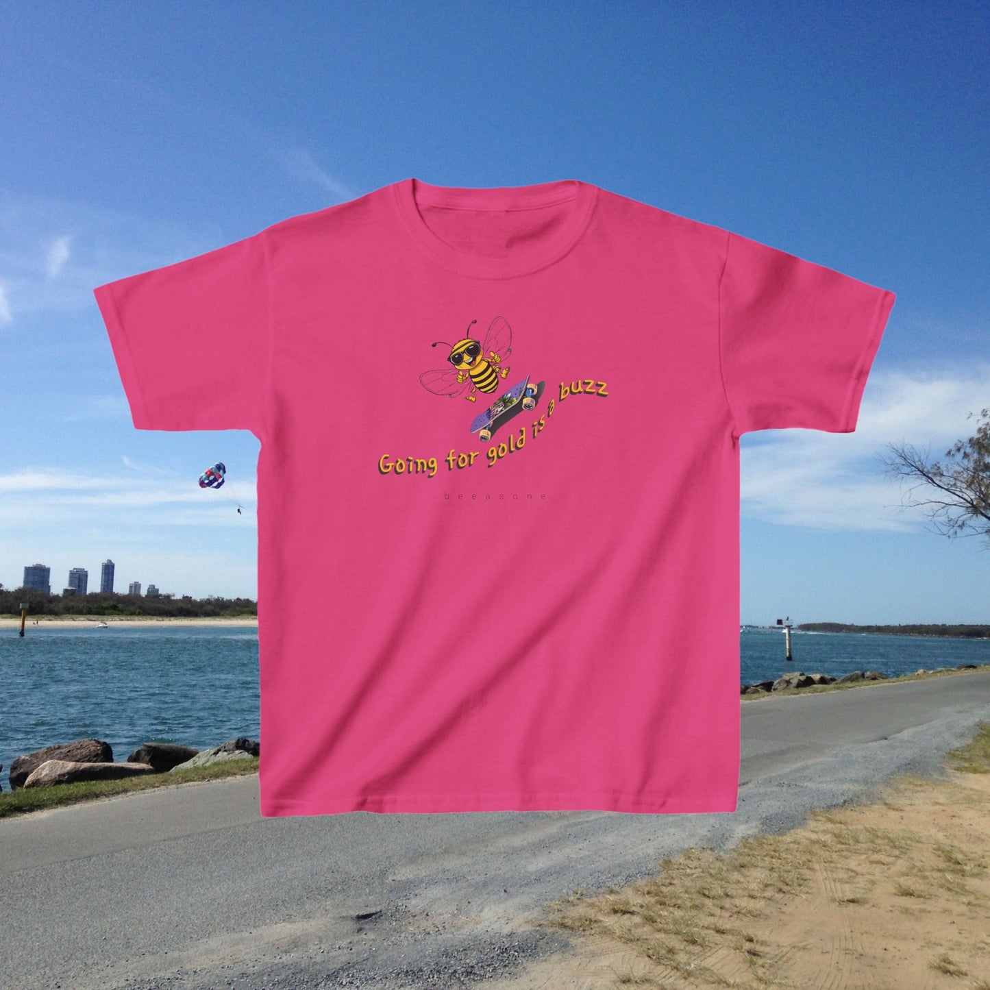 Skateboard beeasone  Kids tee - Heavy Cotton™ Tee available in 6 colors and diff sizes tshirt