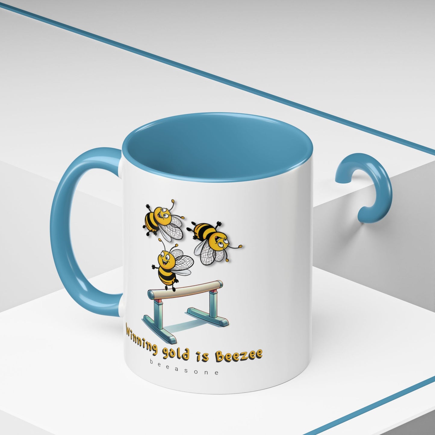 Gymnastics beeasone Hot Chocolate or Coffee Mug (Standard size 11oz or 15oz lead and BPA Free)