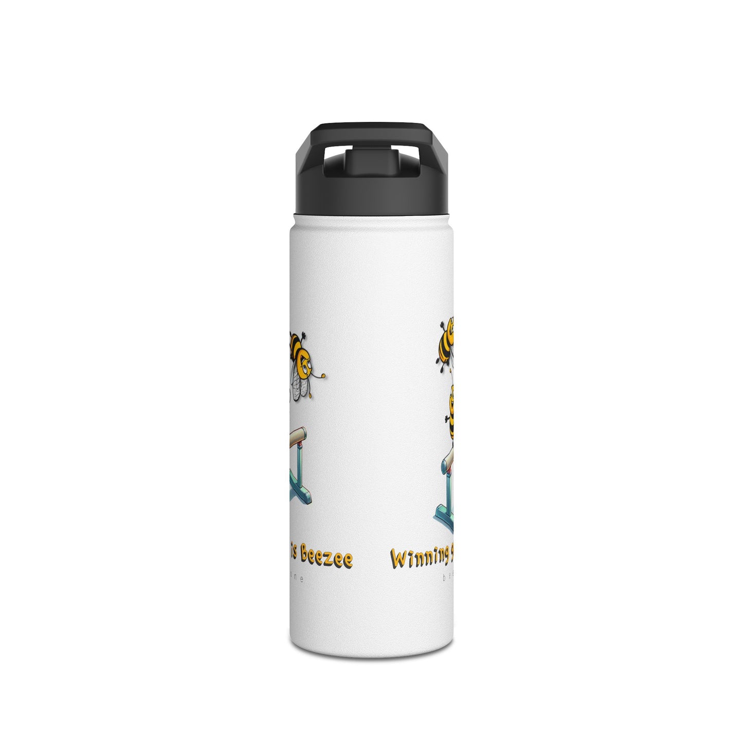 Winning gold is beezee beeasone gymnastics stainless steel body Water Bottle with polypropylene lid BPA free tumbler