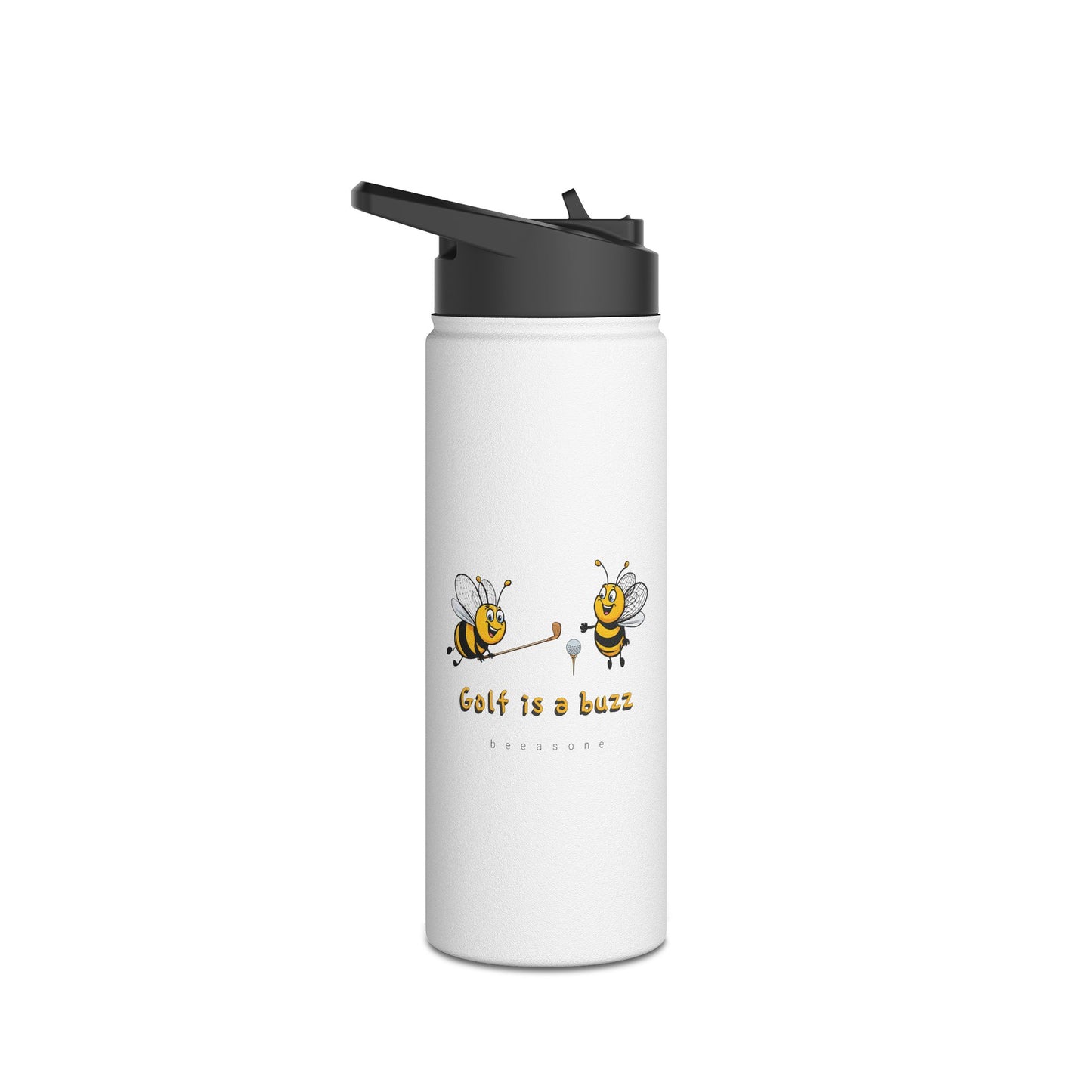 Golf is a buzz beeasone stainless steel body Water Bottle with polypropylene lid BPA free tumbler