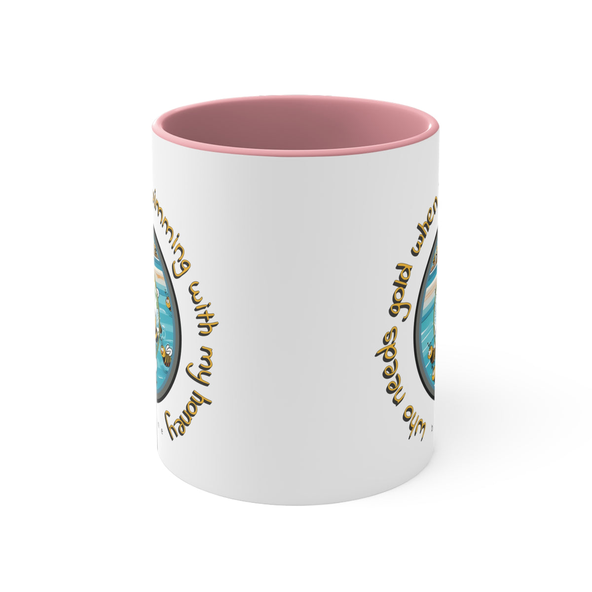 Swimming with my honey gold beeasone coloured Coffee Mug 325ml (Standard 11oz)