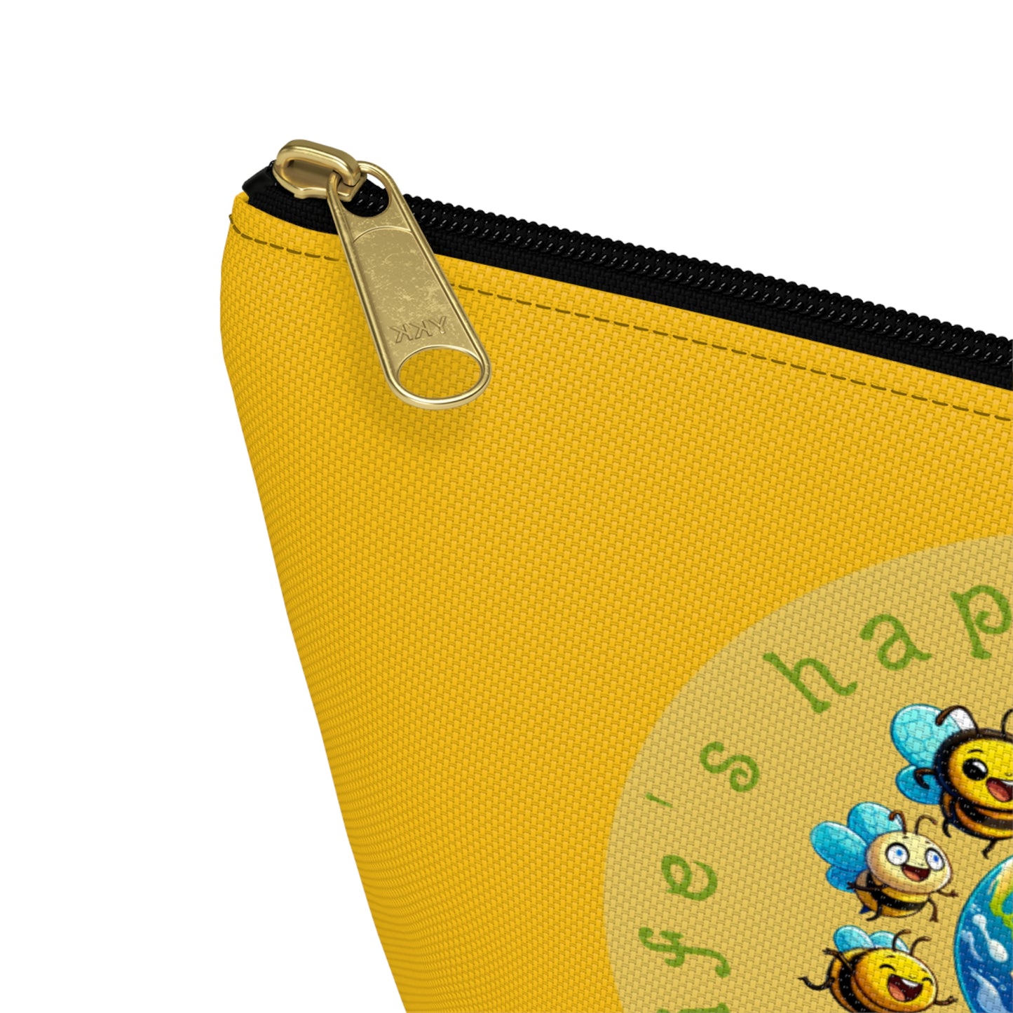 Life's happier with bees beeasone stylish cosmetics pouch