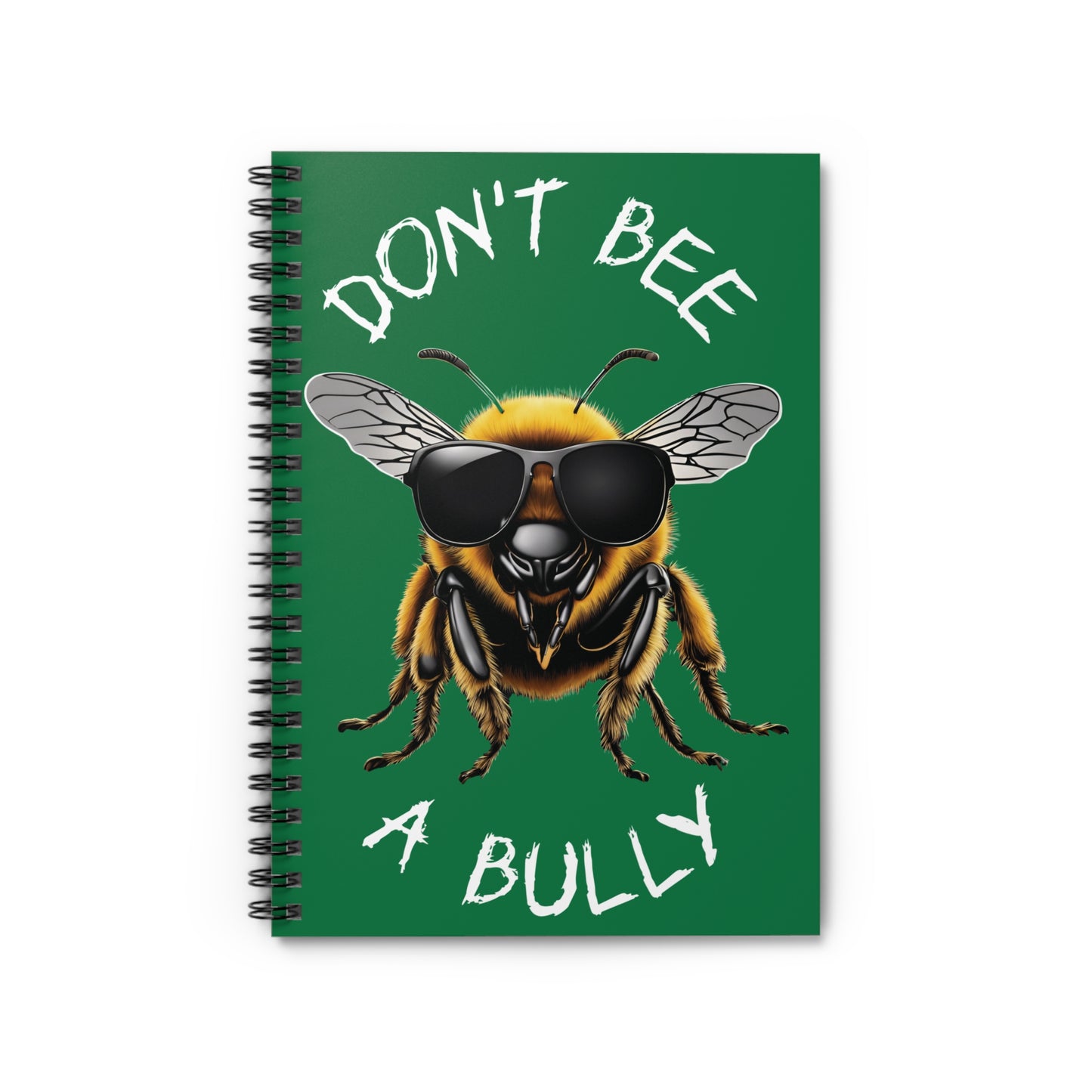 Don't bee a bully note book - green