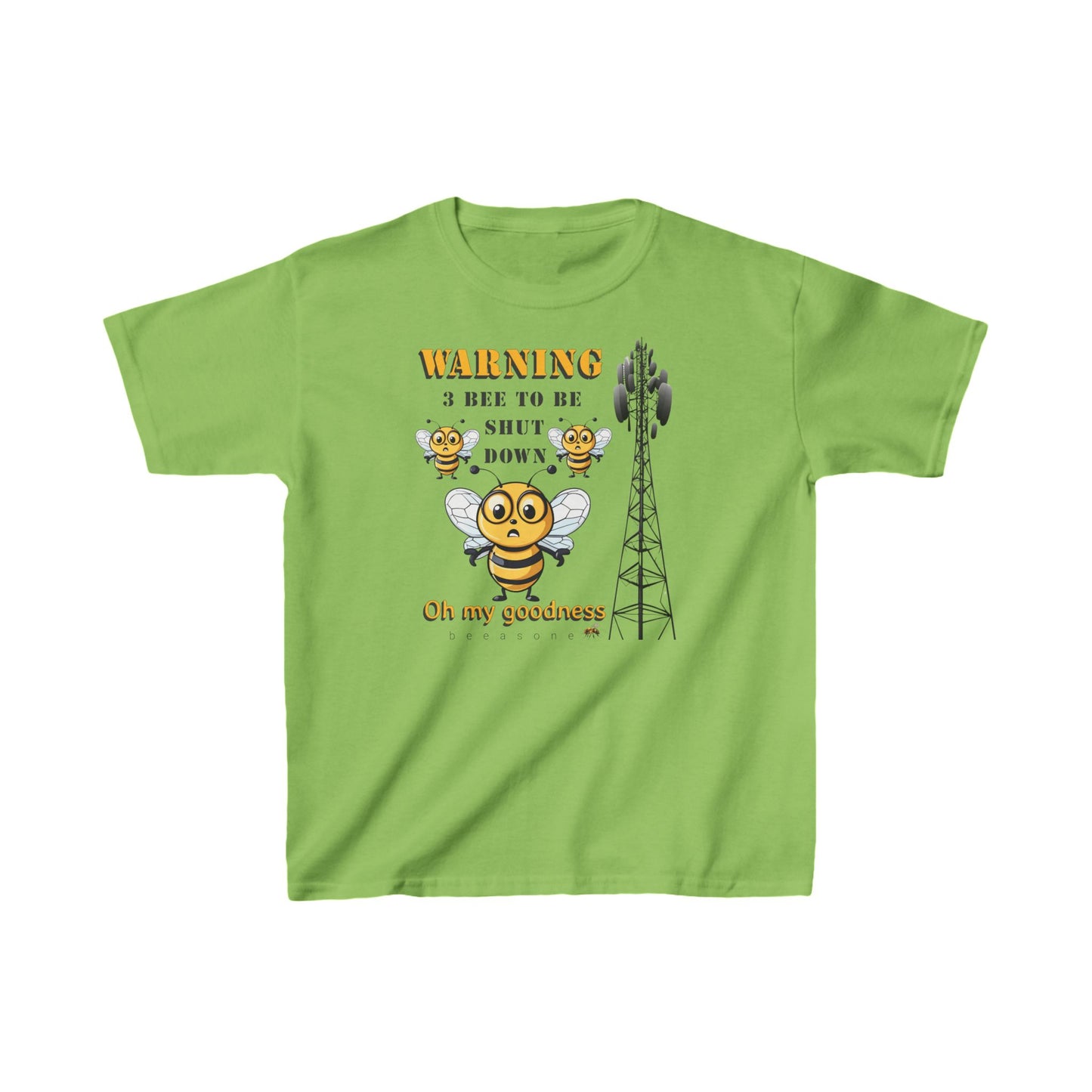 WARING - 3 Bee to be shut down beeasone  Kids tee - Heavy Cotton™ Tee available in diff colors and sizes