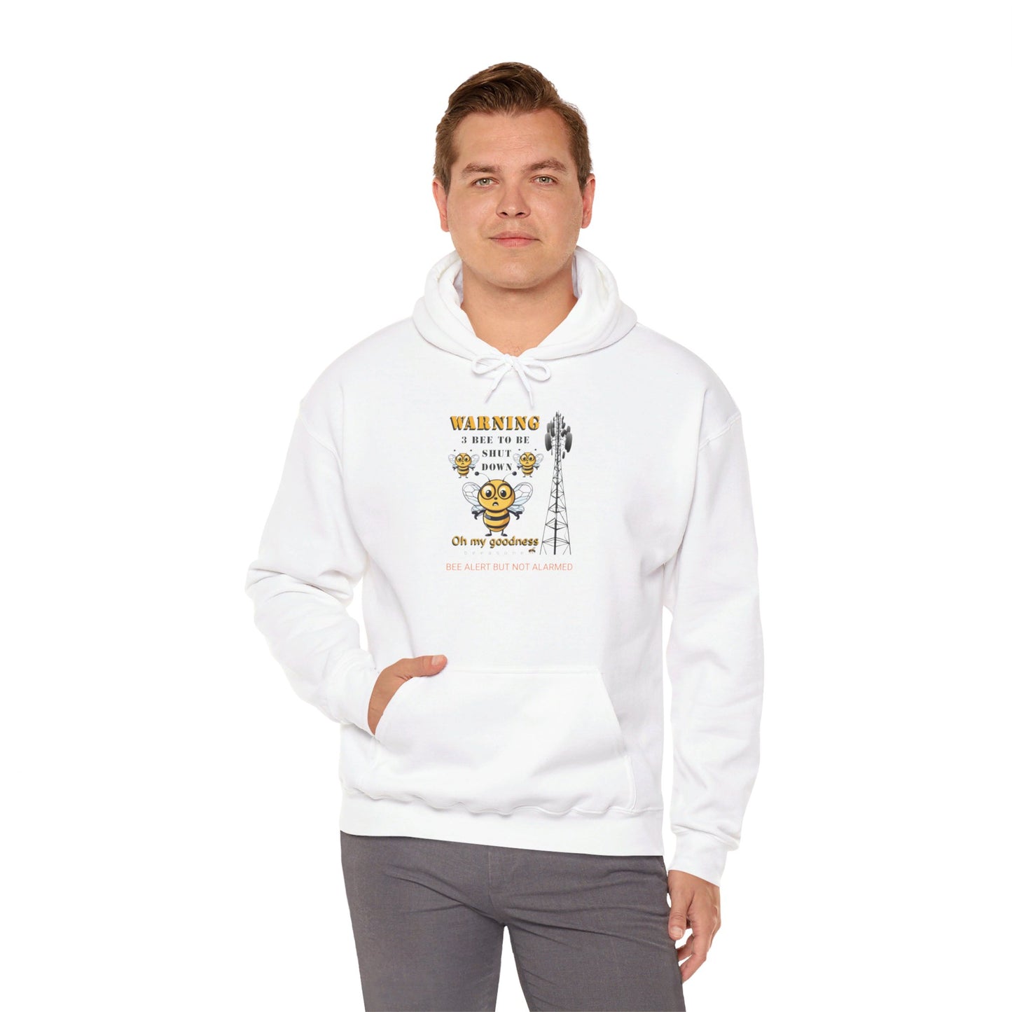 WARNING 3 Bee Network Shutdown beeasone Unisex Heavy Blend™ Hooded Sweatshirt available in diff colors and sizes