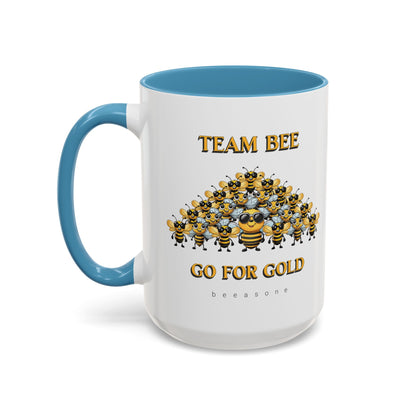 Team Bee Going for Gold beeasone Hot Chocolate or Coffee Mug 11oz (325mls) or 15oz (443mls)