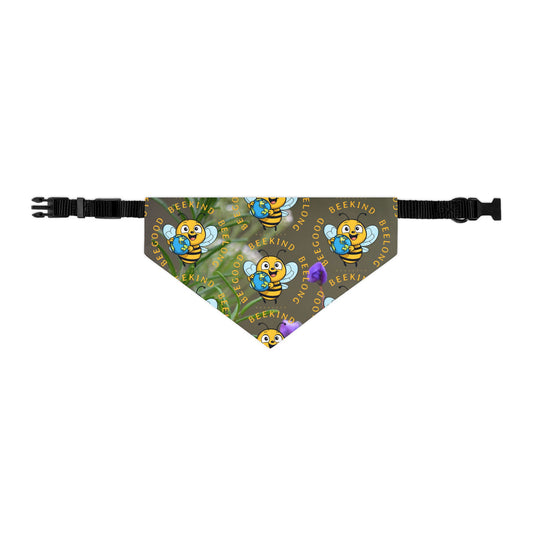 Beelong pet bandana - never let go with the included adjustable buckle up black collar