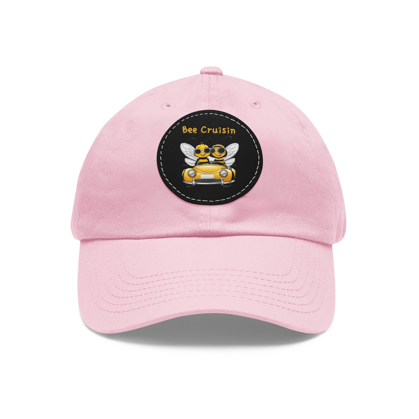 Bee cruisin beeasone Hat with round leather patch