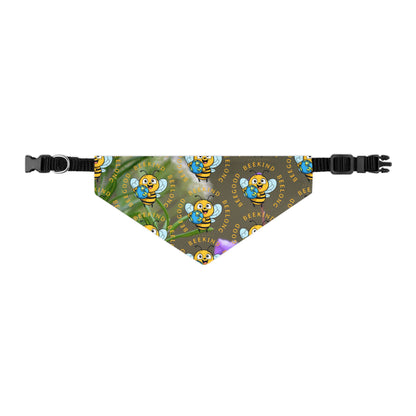 Beelong pet bandana collar - never let go with the included adjustable buckle up black collar