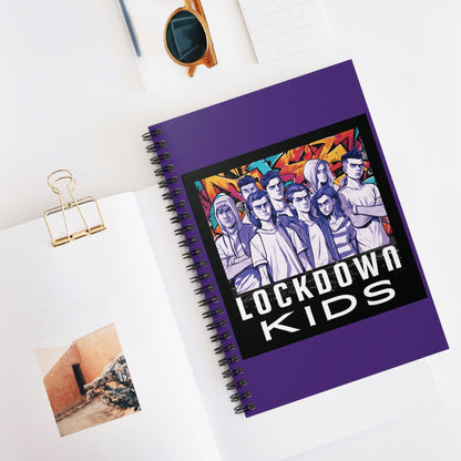 Lockdown Kids spiral note book - Purple