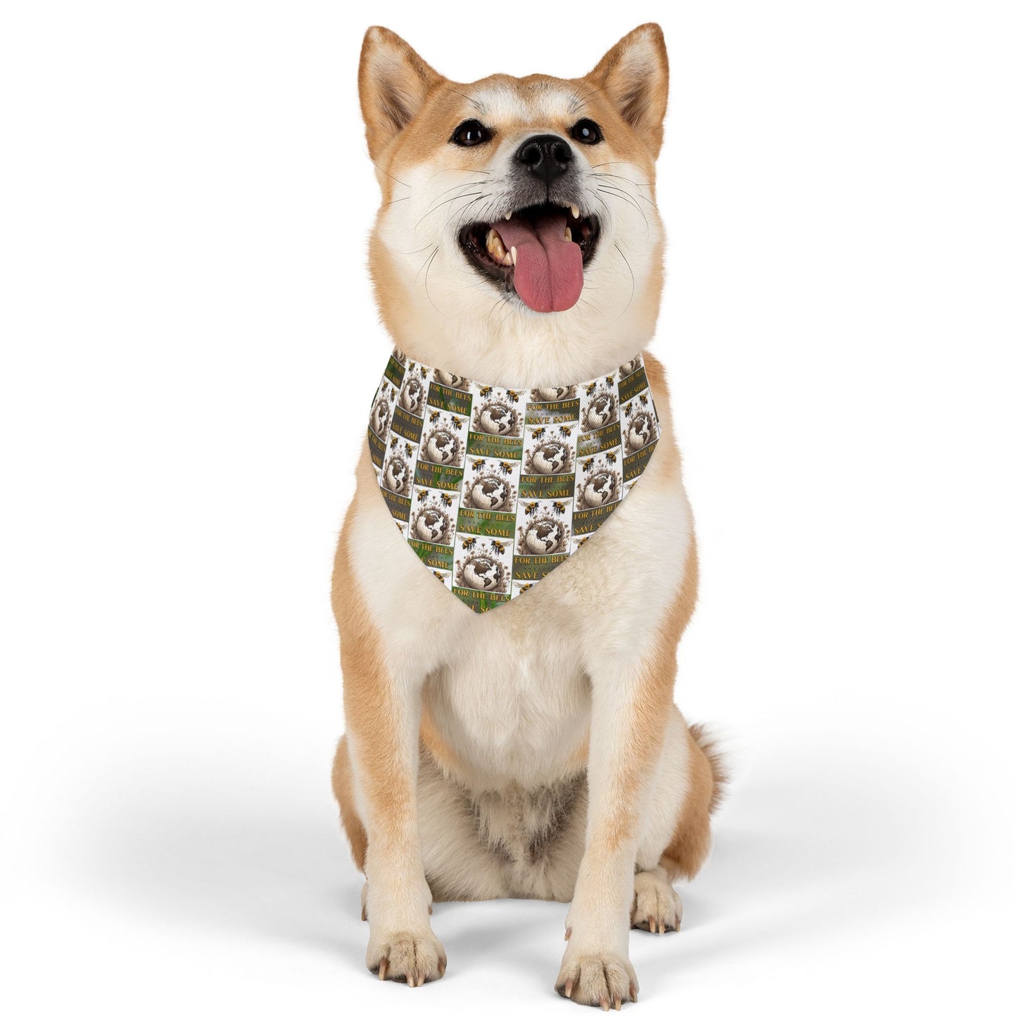 Sophisticated planet loving dog, cat, or ferret pet bandana - includes adjustable buckle up black collar