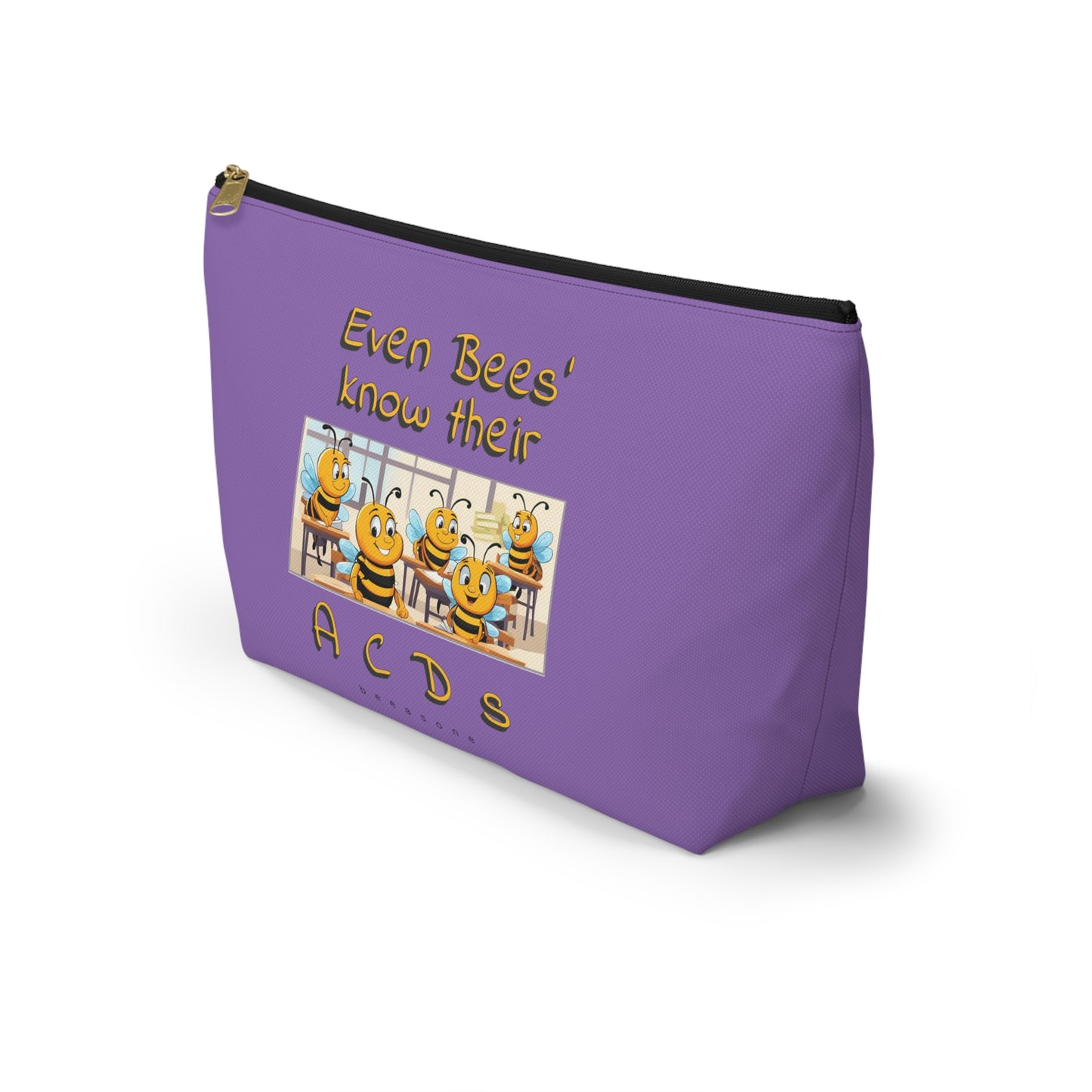 Spelling bee beeasone beeeaautiful accessories / cosmetics pouch - perple. Special spelling bee promotion