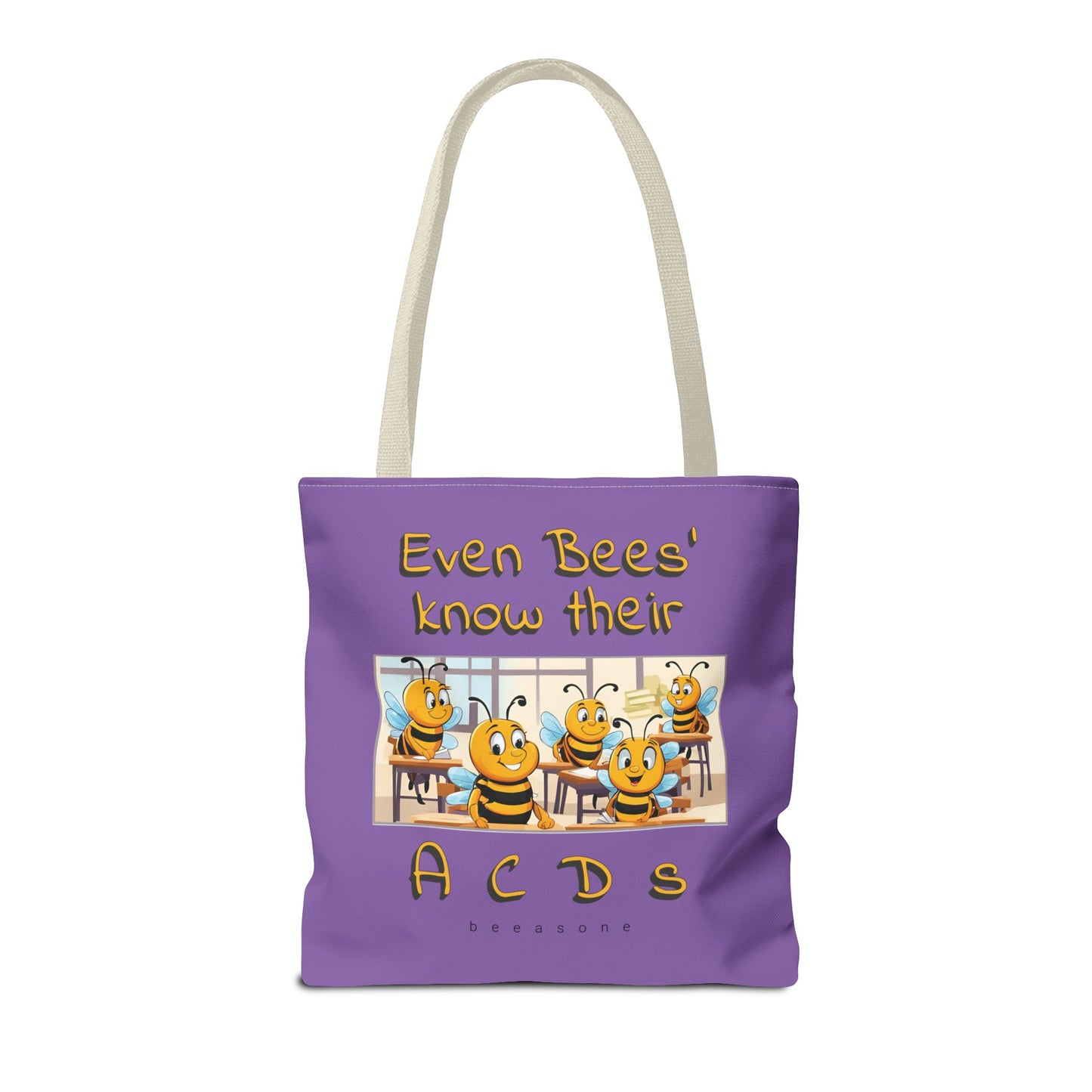 Even bees know their A C D s beeasone stylish purpil Tote Bag Special Spelling Bee Promotion