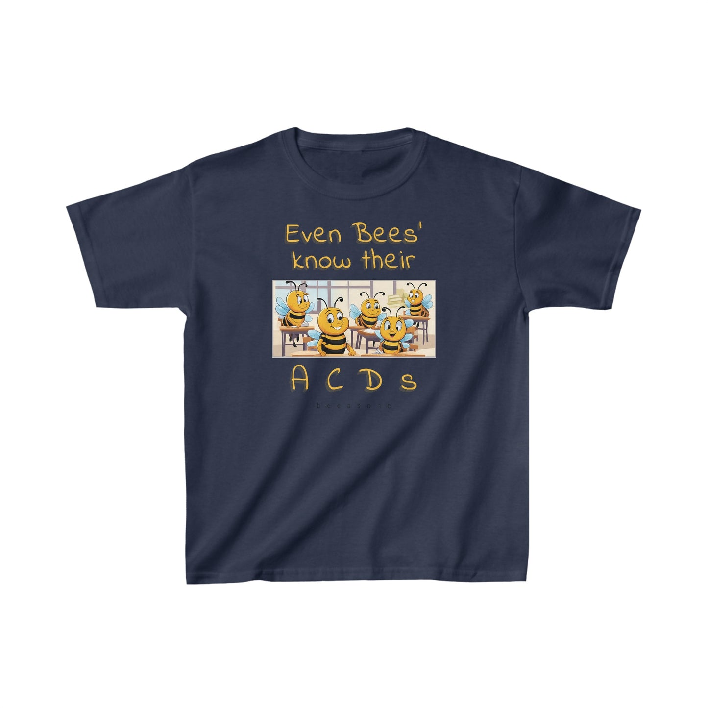 Even bees know their A C D s beeasone  Kids tee - Heavy Cotton™ Tee available in 6 colors and diff sizes