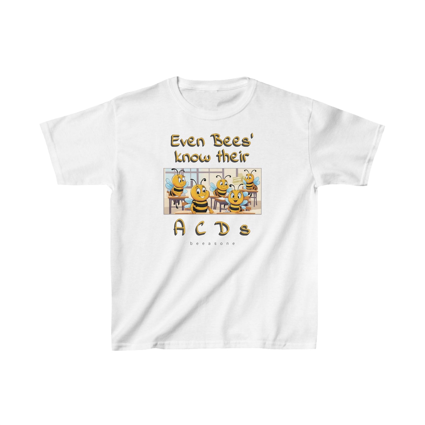 Even bees know their A C D s beeasone  Kids tee - Heavy Cotton™ Tee available in 6 colors and diff sizes