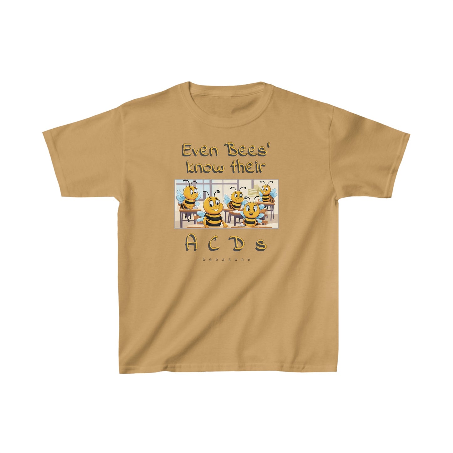 Even bees know their A C D s beeasone  Kids tee - Heavy Cotton™ Tee available in 6 colors and diff sizes