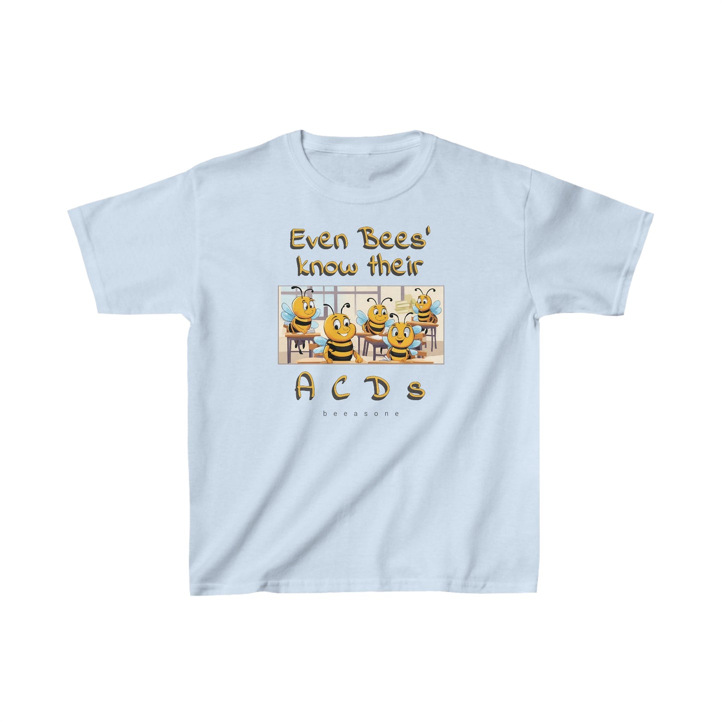 Even bees know their A C D s beeasone  Kids tee - Heavy Cotton™ Tee available in 6 colors and diff sizes