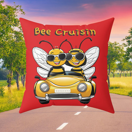 Bee Cruisin beeasone square cushion / pillow