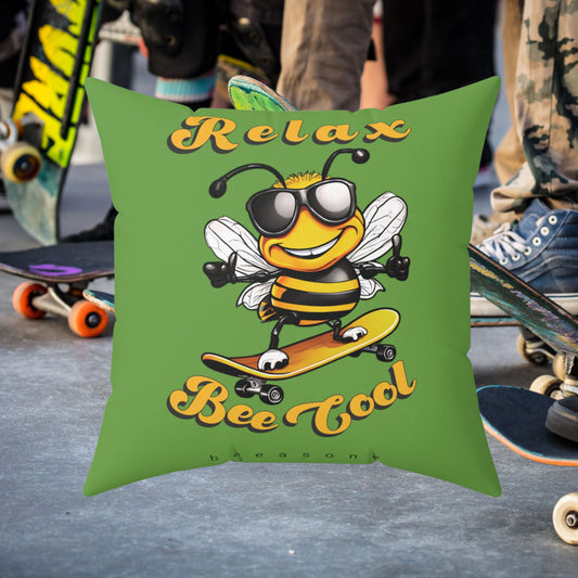 Relax Bee Cool square cushion / Pillow from beeasone