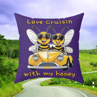 Love cruisin with my honey beeasone square cushion / pillow