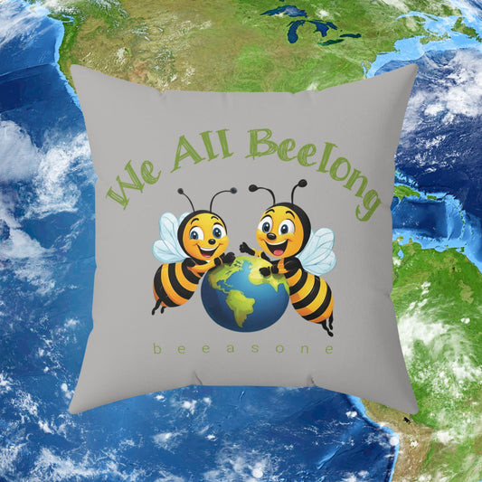 We all beelong beeasone square cushion / pillow (4 sizes available)