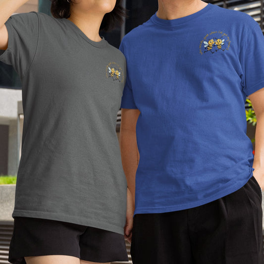 Running with your honey beeasone Unisex Jersey Short Sleeve with dual side seams to hold shape for longer t-shirt