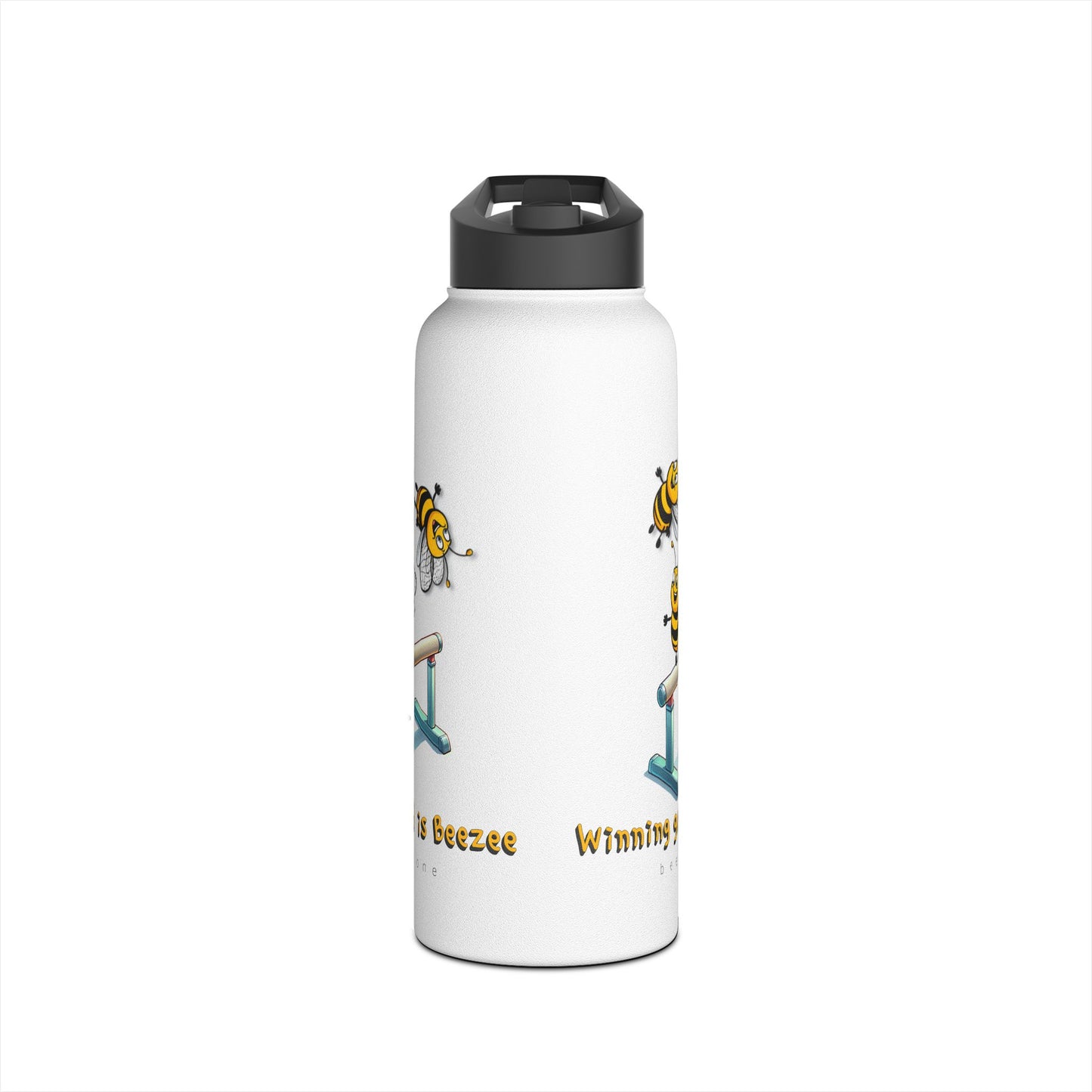 Winning gold is beezee beeasone gymnastics stainless steel body Water Bottle with polypropylene lid BPA free tumbler