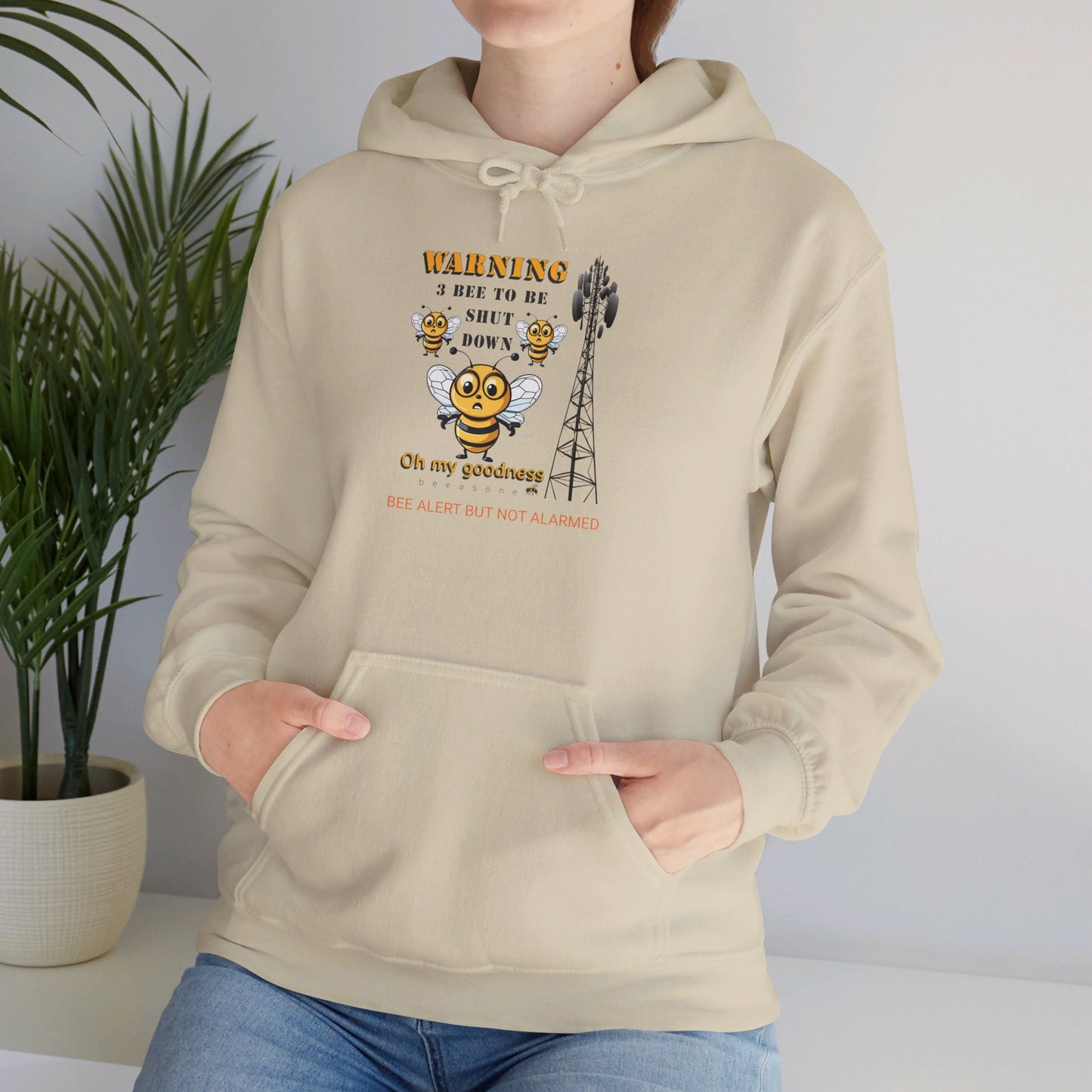 WARNING 3 Bee Network Shutdown beeasone Unisex Heavy Blend™ Hooded Sweatshirt available in diff colors and sizes