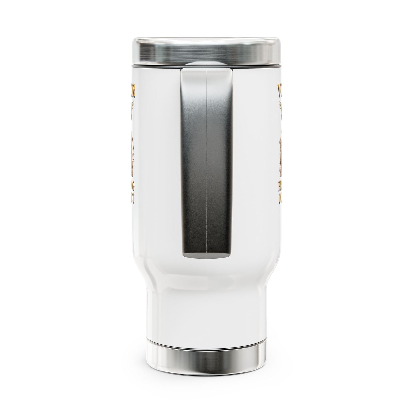 Vote for protecting our planet beeasone Stainless Steel Travel Mug with Handle, 14oz (410mls)