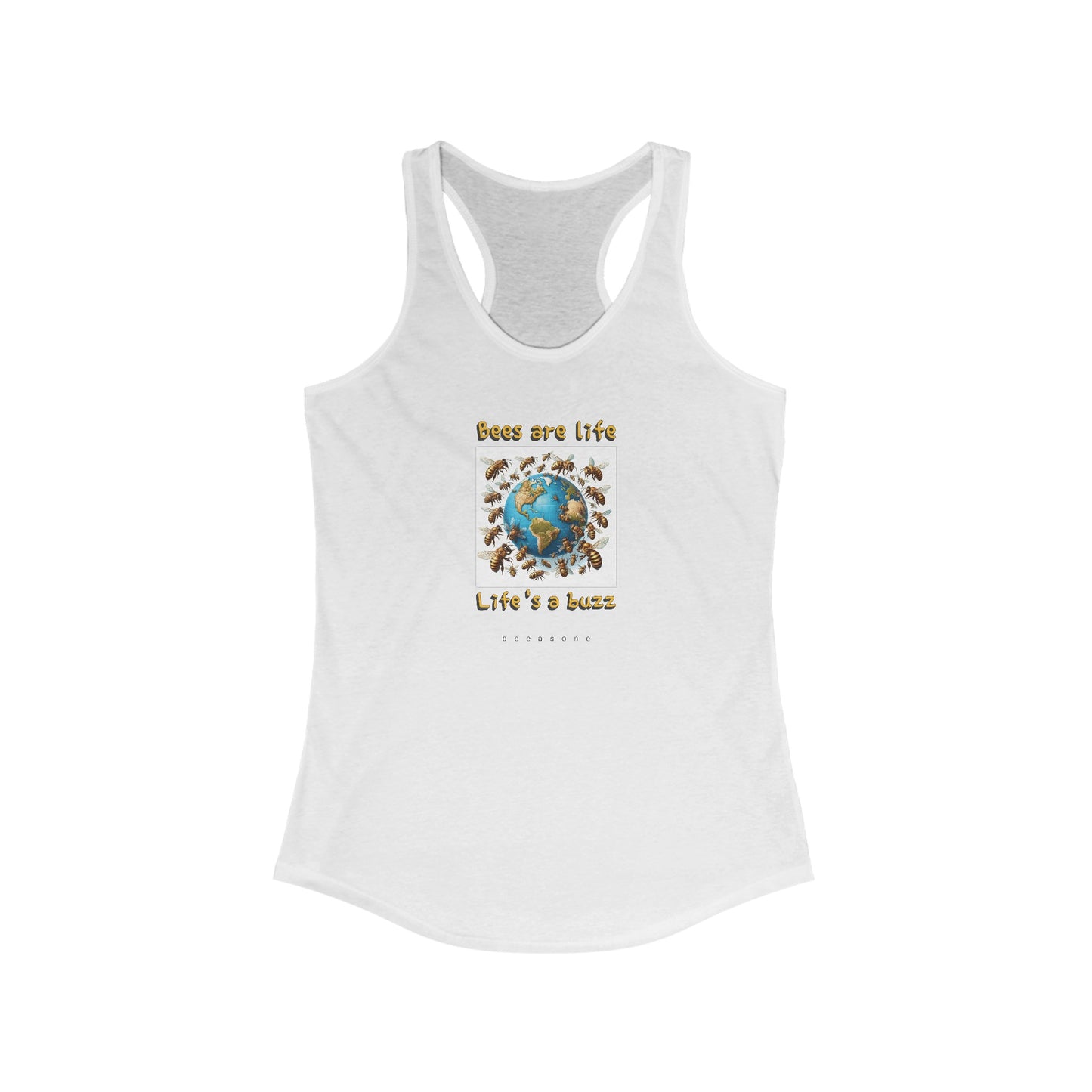 Bees are life. Life's a buzz beeasone Women's Ideal Cool Racerback Tank Top