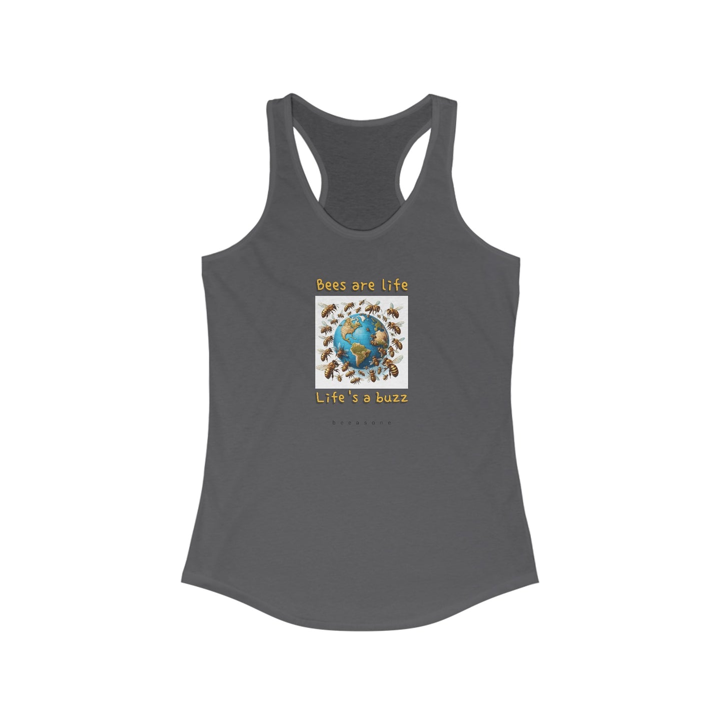 Bees are life. Life's a buzz beeasone Women's Ideal Cool Racerback Tank Top