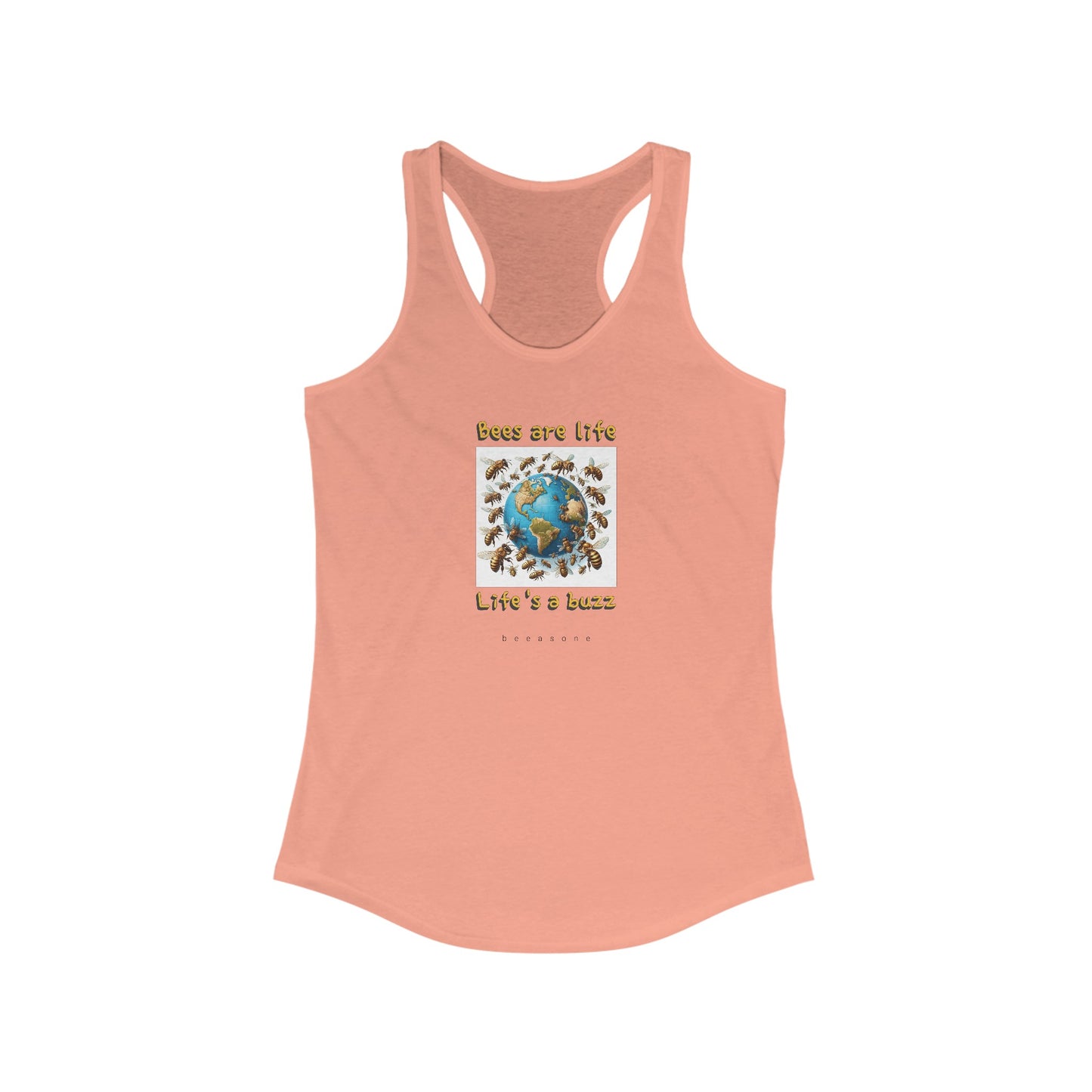 Bees are life. Life's a buzz beeasone Women's Ideal Cool Racerback Tank Top