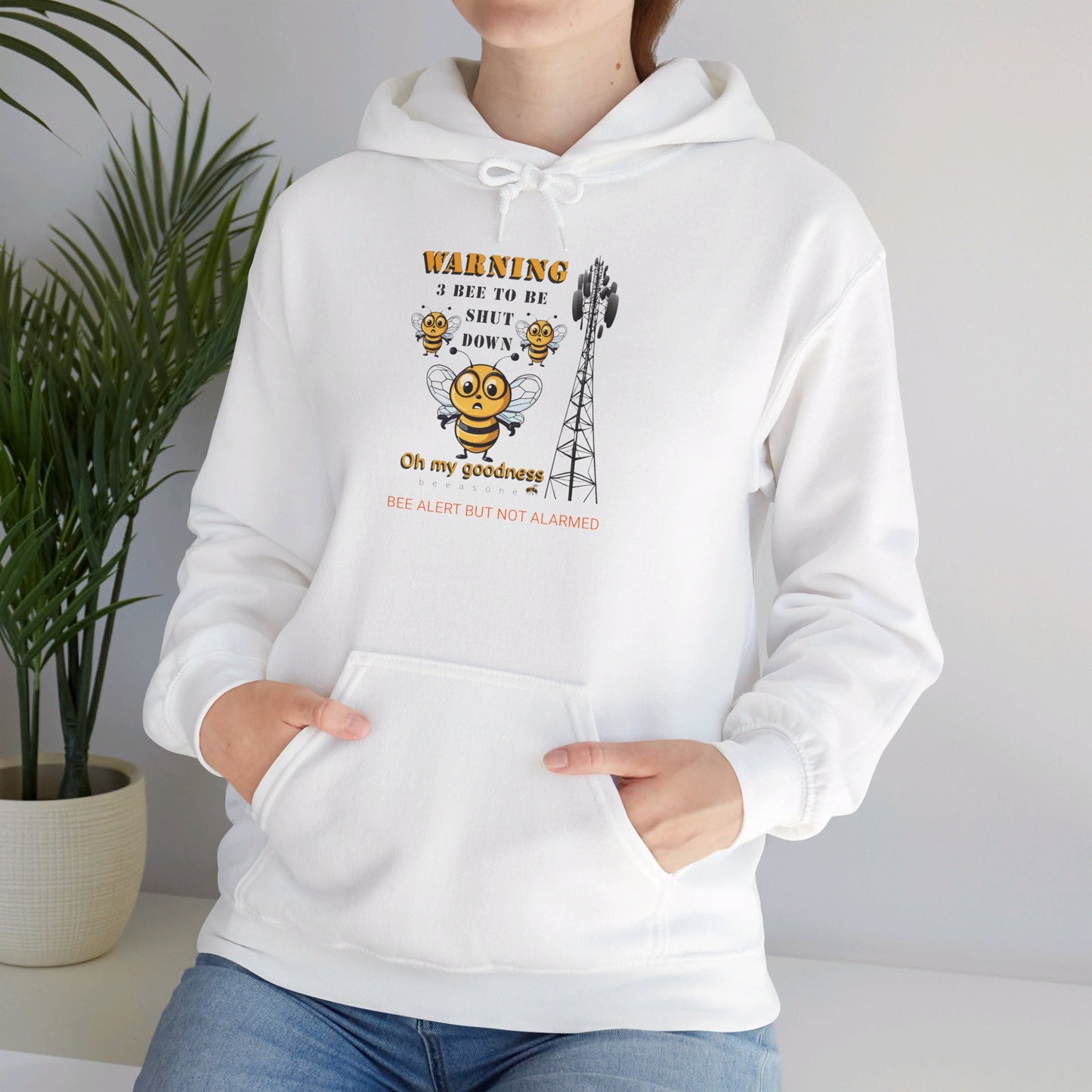 WARNING 3 Bee Network Shutdown beeasone Unisex Heavy Blend™ Hooded Sweatshirt available in diff colors and sizes