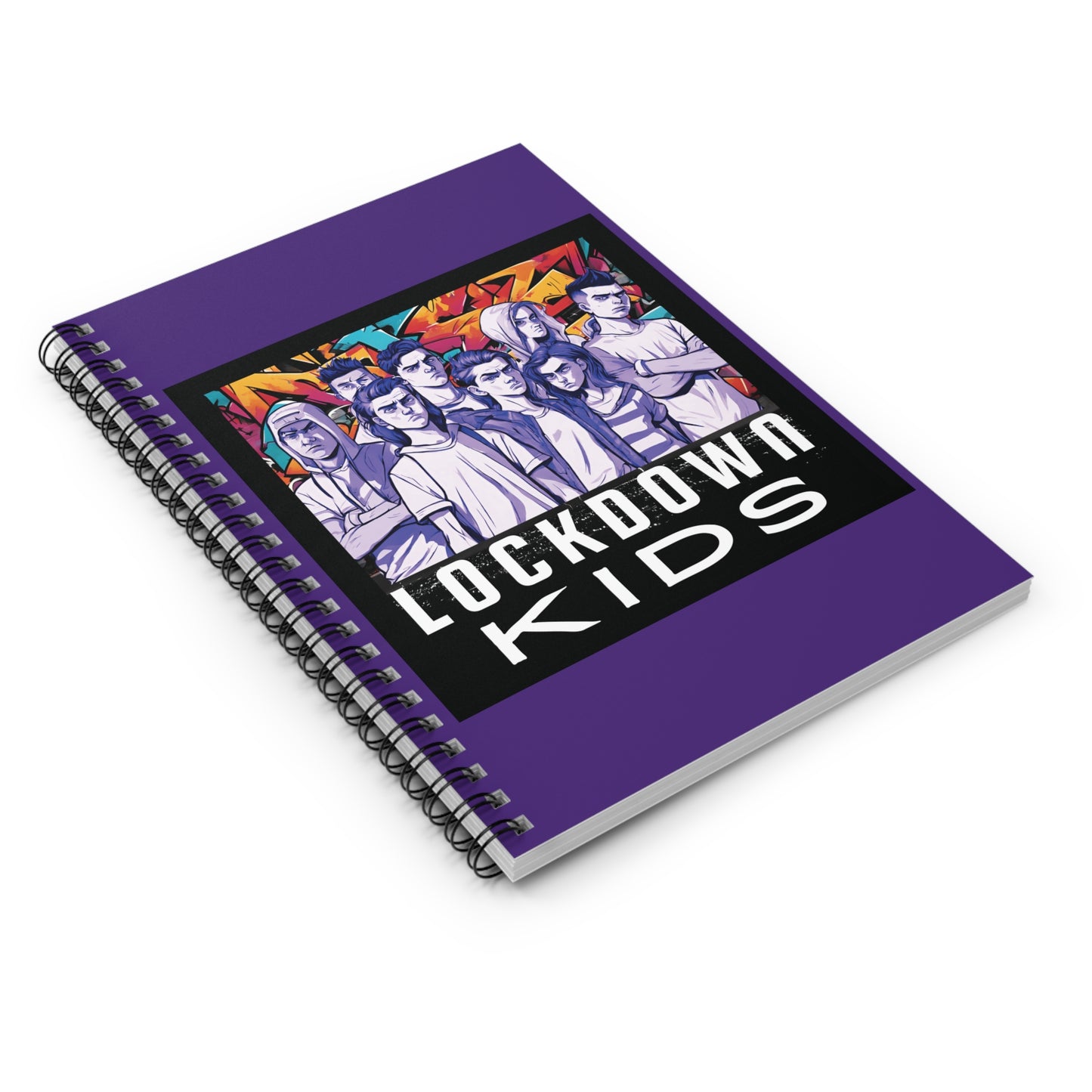 Lockdown Kids spiral note book - Purple