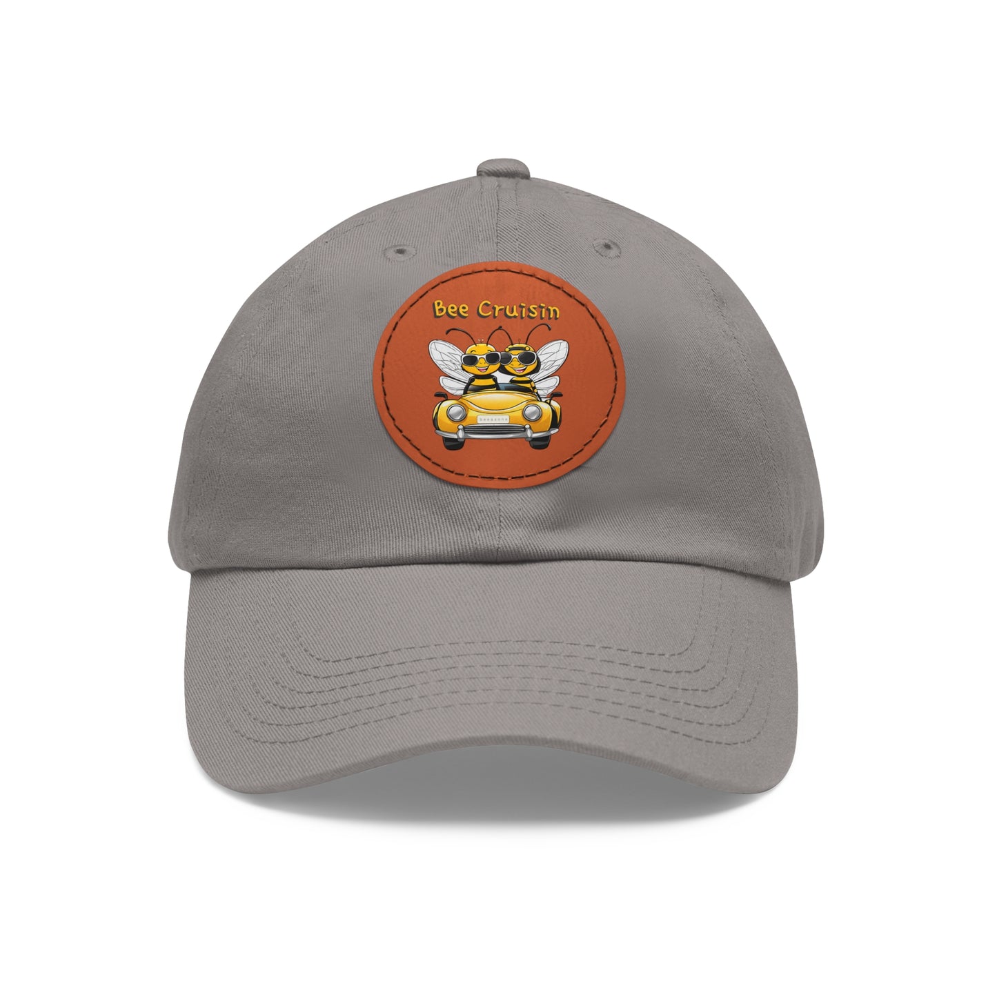 Bee cruisin beeasone Hat with round leather patch