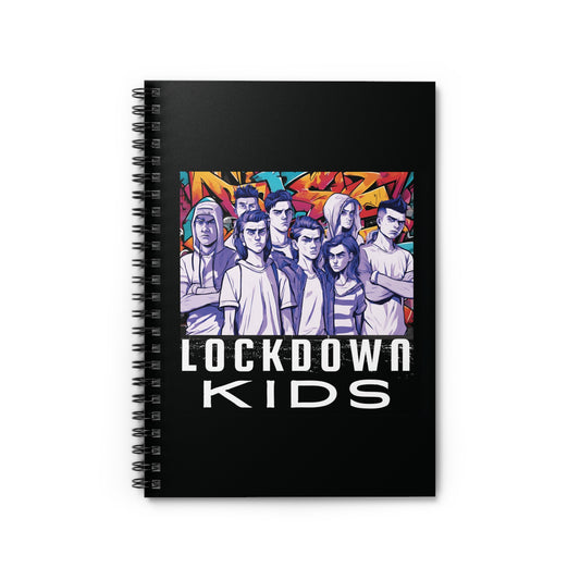 Lockdown Kids spiral note book - Black